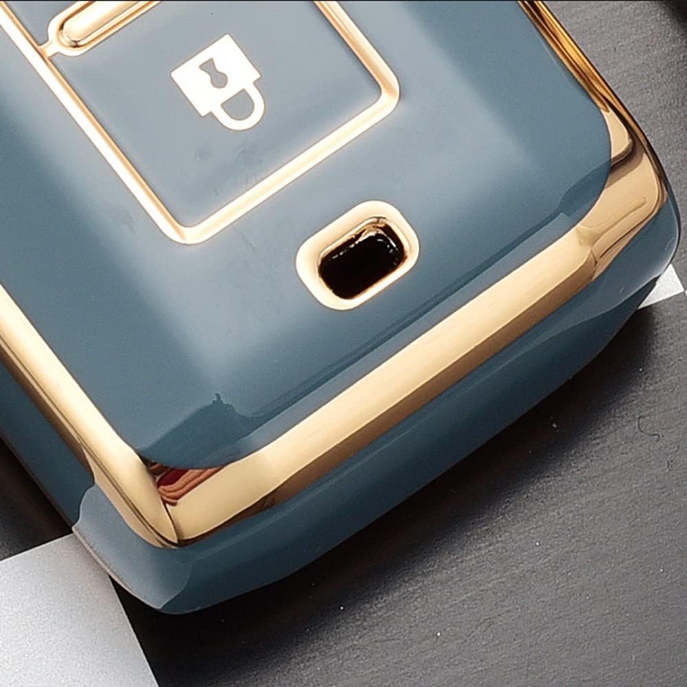 ontto para Mitsubishi Key Fob Cover Elegante Llavero con Keychian, Beige
