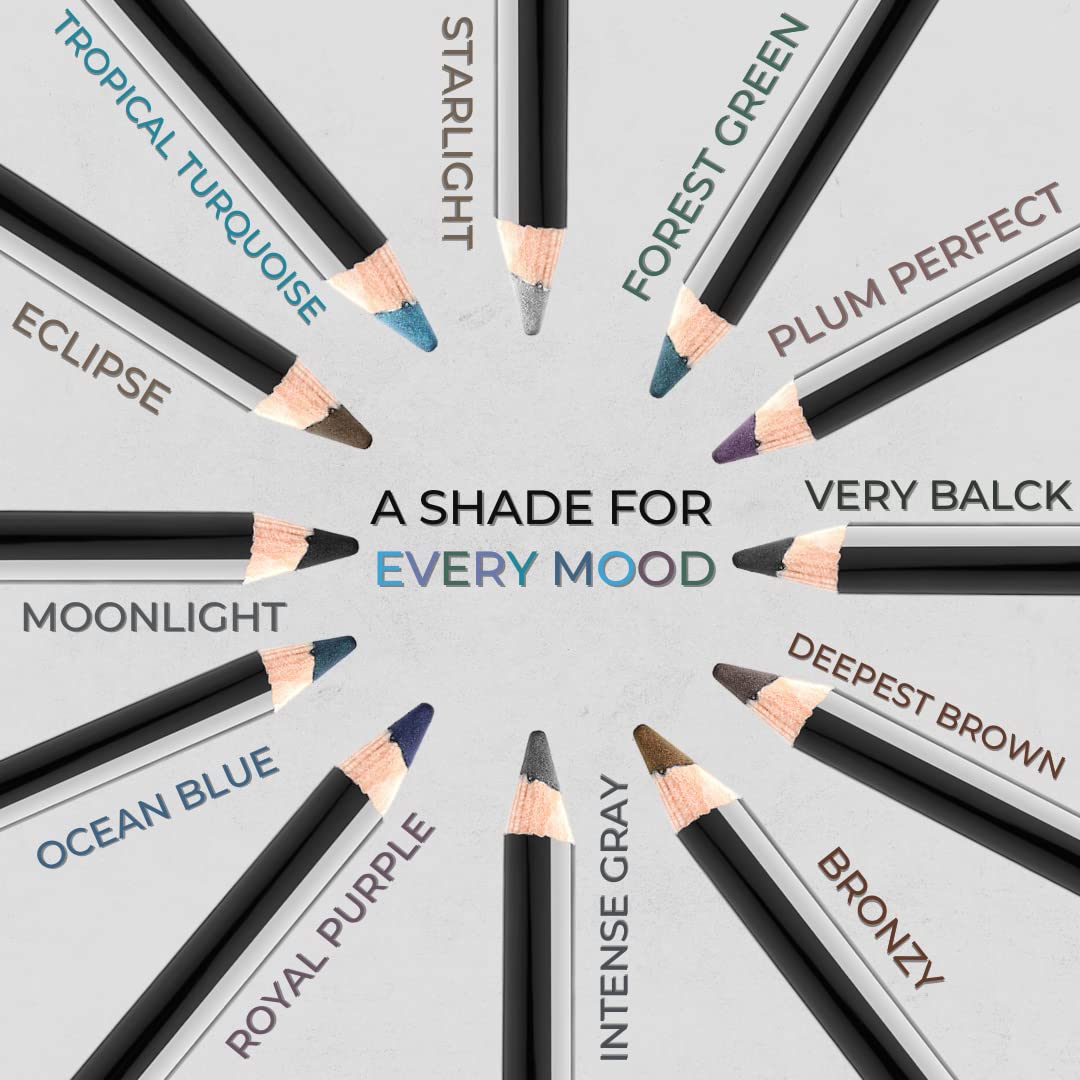 Studiomakeup Lápiz delineador de ojos suave de color, maquillaje de ojos suave al tacto, delineador de ojos de textura suave, delineador de ojos