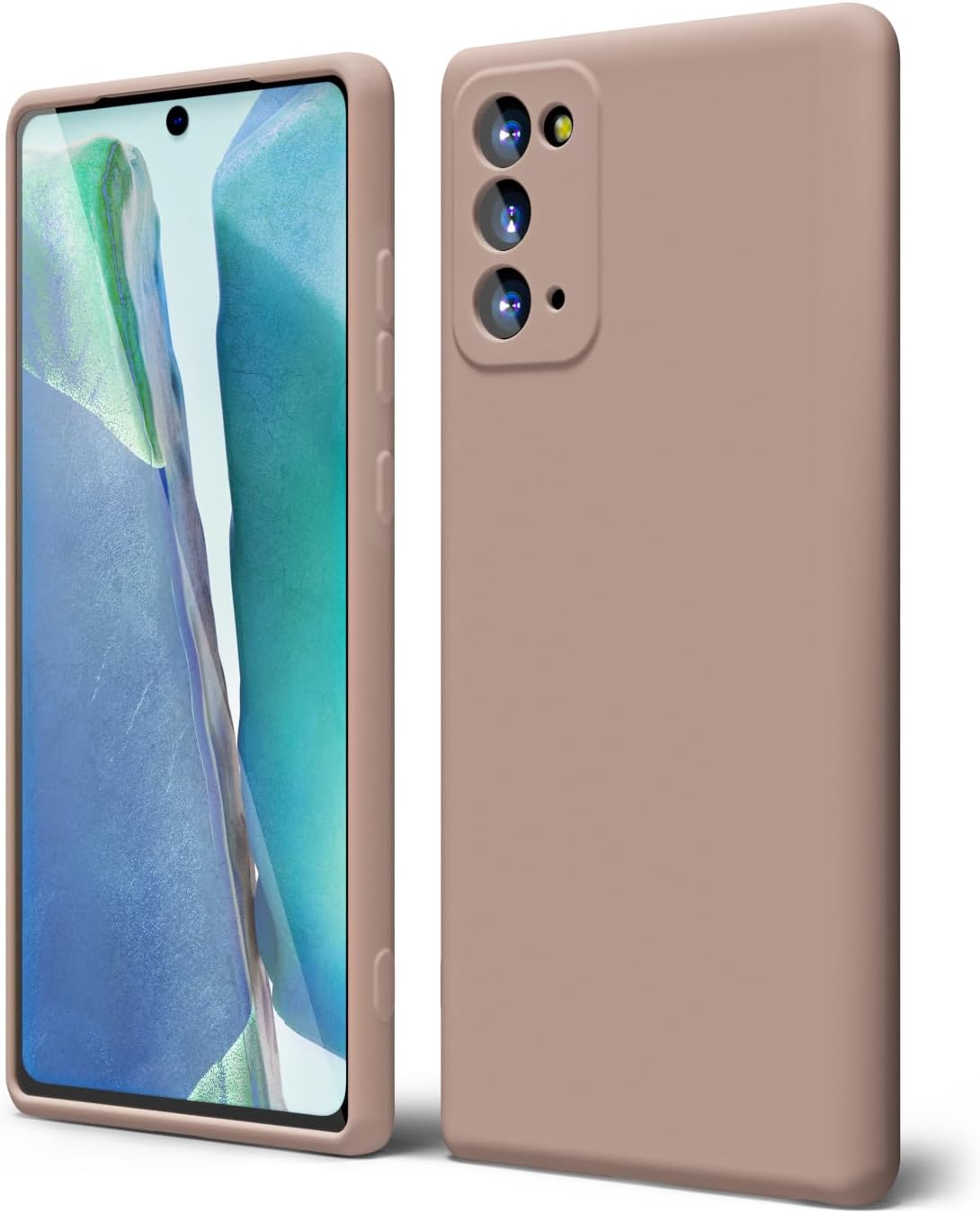 oakxco Funda para teléfono Samsung Galaxy Note 20Note 20 5G, silicona líquida, bonita funda delgada de goma suave TPU lisa para mujeres y niñas,