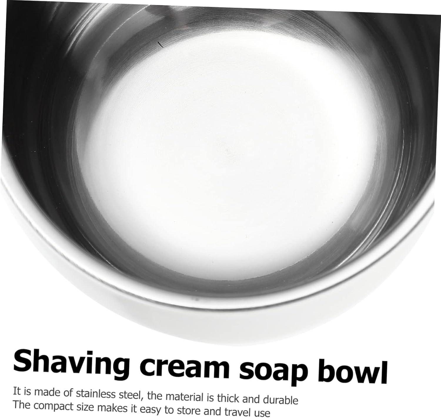 Beaupretty Tazón de jabón de afeitar, cuenco de espuma para hombre, taza de afeitar de metal, afeitadora de cabeza para hombres, taza de jabón de