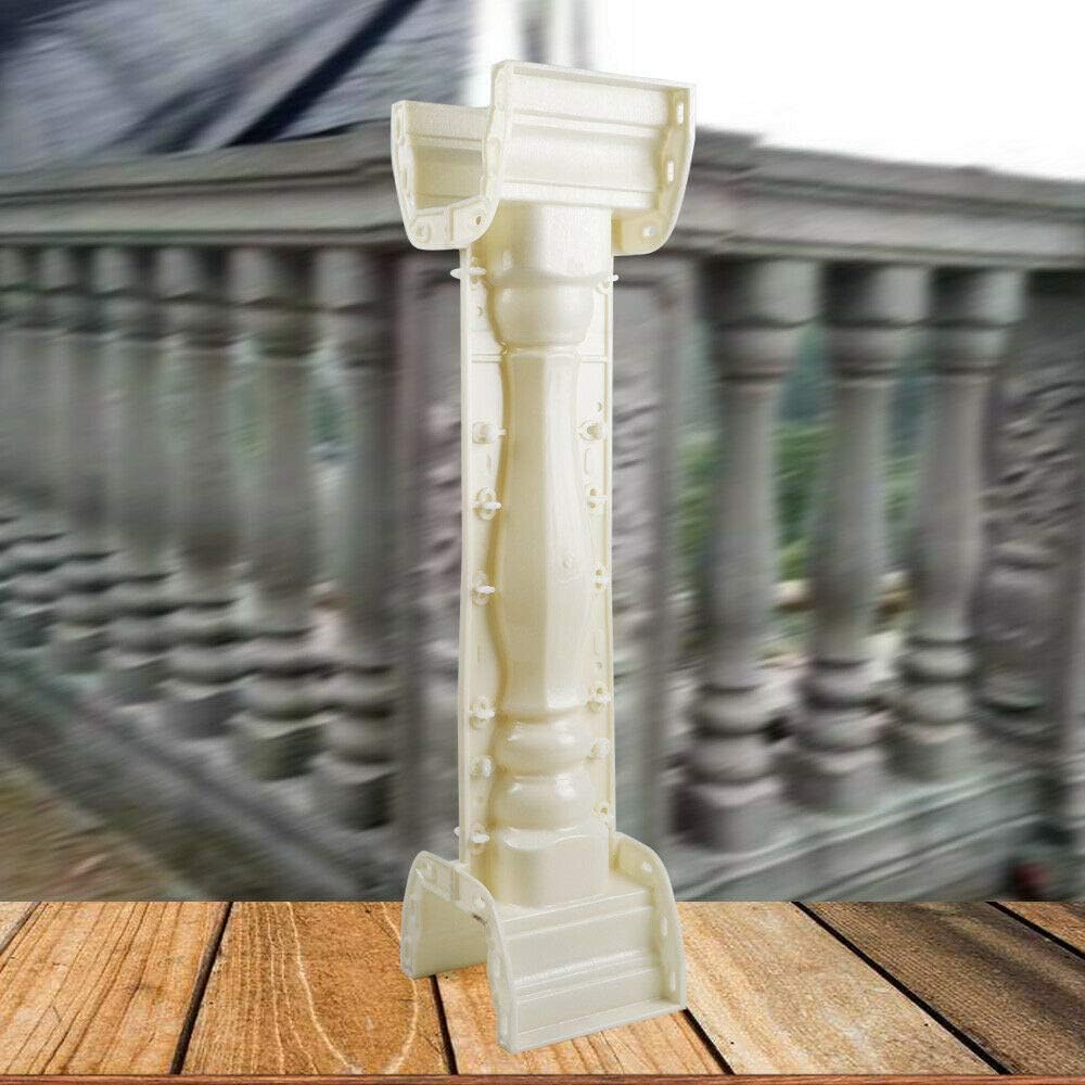Gdrasuya10 Molde de columna de hormigón romano de 35 pulgadas, columna romana de plástico que hace el molde del balcón, jardín, piscina, cemento,