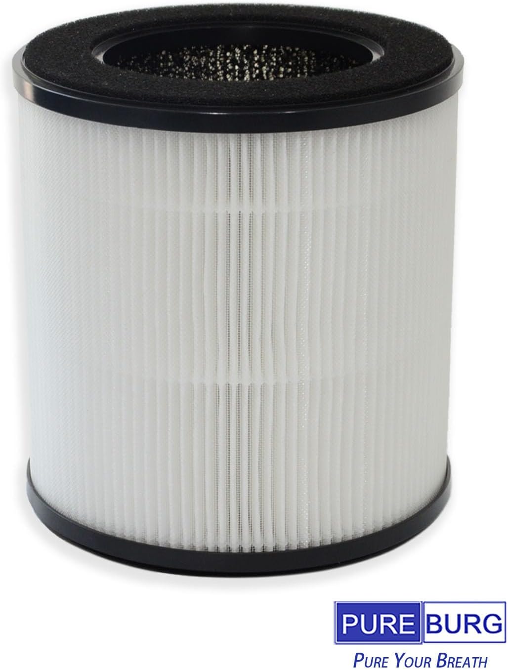 PUREBURG Filtros HEPA auténticos compatibles con el purificador de aire VEWIOR B-D02U, filtración H13 de 3 etapas de carbón activado 2 en 1 de