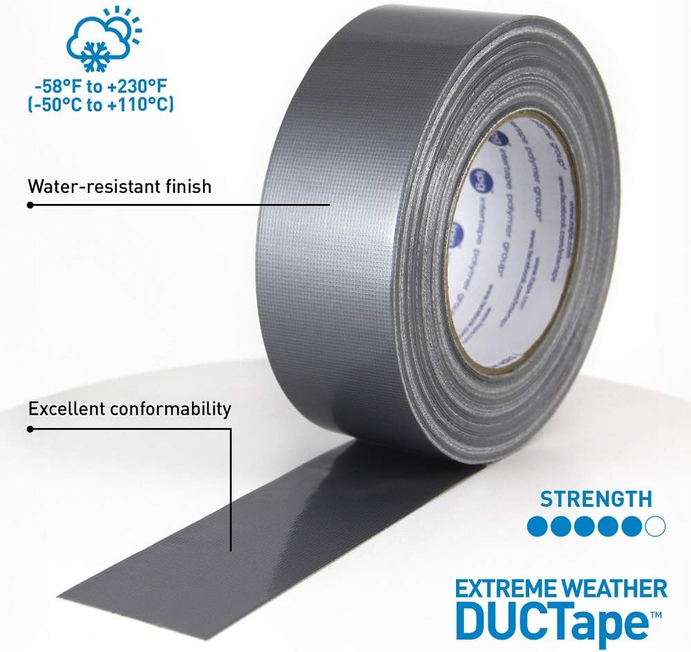 IPG EW235 Cinta adhesiva para clima extremo, 1.88″ x 35 yardas, plata