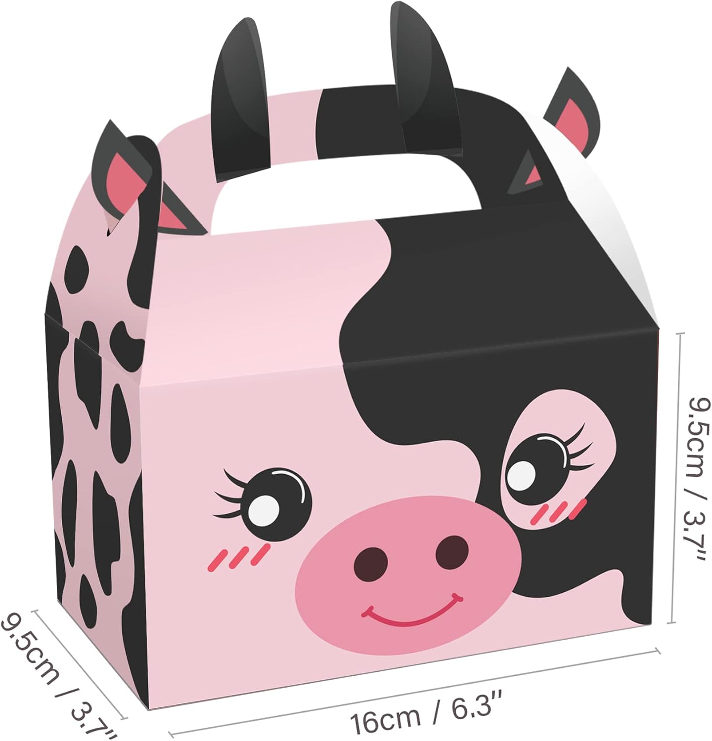 Paquete de 12 cajas de regalo de fiesta de animales de granja, caja de regalo de fiesta temática de animales, cajas de cartón con asa para baby