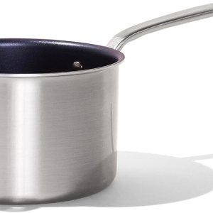 Made In Utensilios de cocina – Sartén antiadherente de 4 cuartos de galón – Azul puerto – Cacerola antiadherente revestida de acero inoxidable de 5 Made In Utensilios de cocina – Sartén antiadherente de 4 cuartos de galón – Azul puerto – Cacerola antiadherente revestida de acero inoxidable de 5