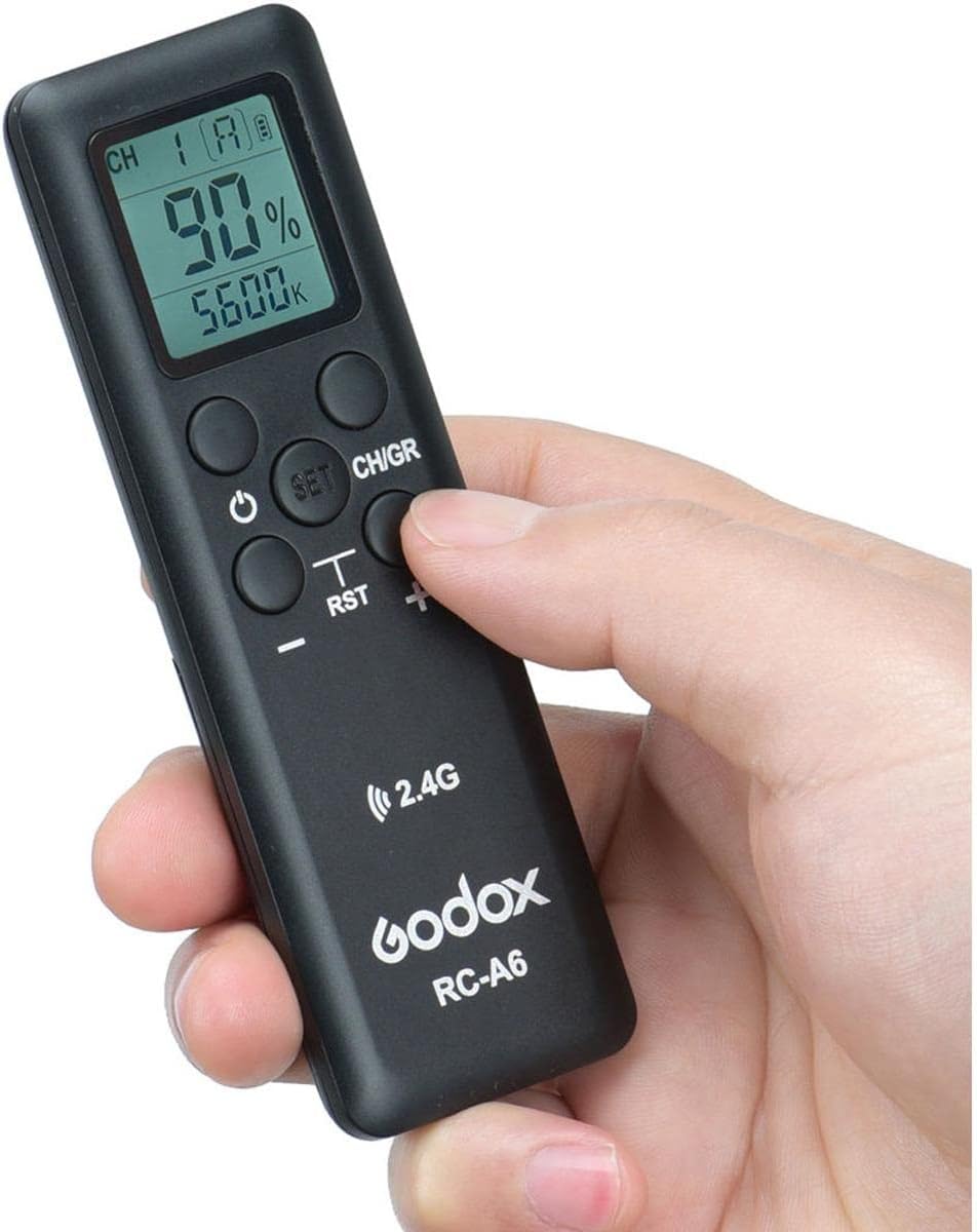 Godox LF308Bi Temperatura bicolor LED Flash Luz de Fotografía Lámpara de relleno Luz de video 3300K-5600K 18W Smartphone APP2.4G Control inalámbrico