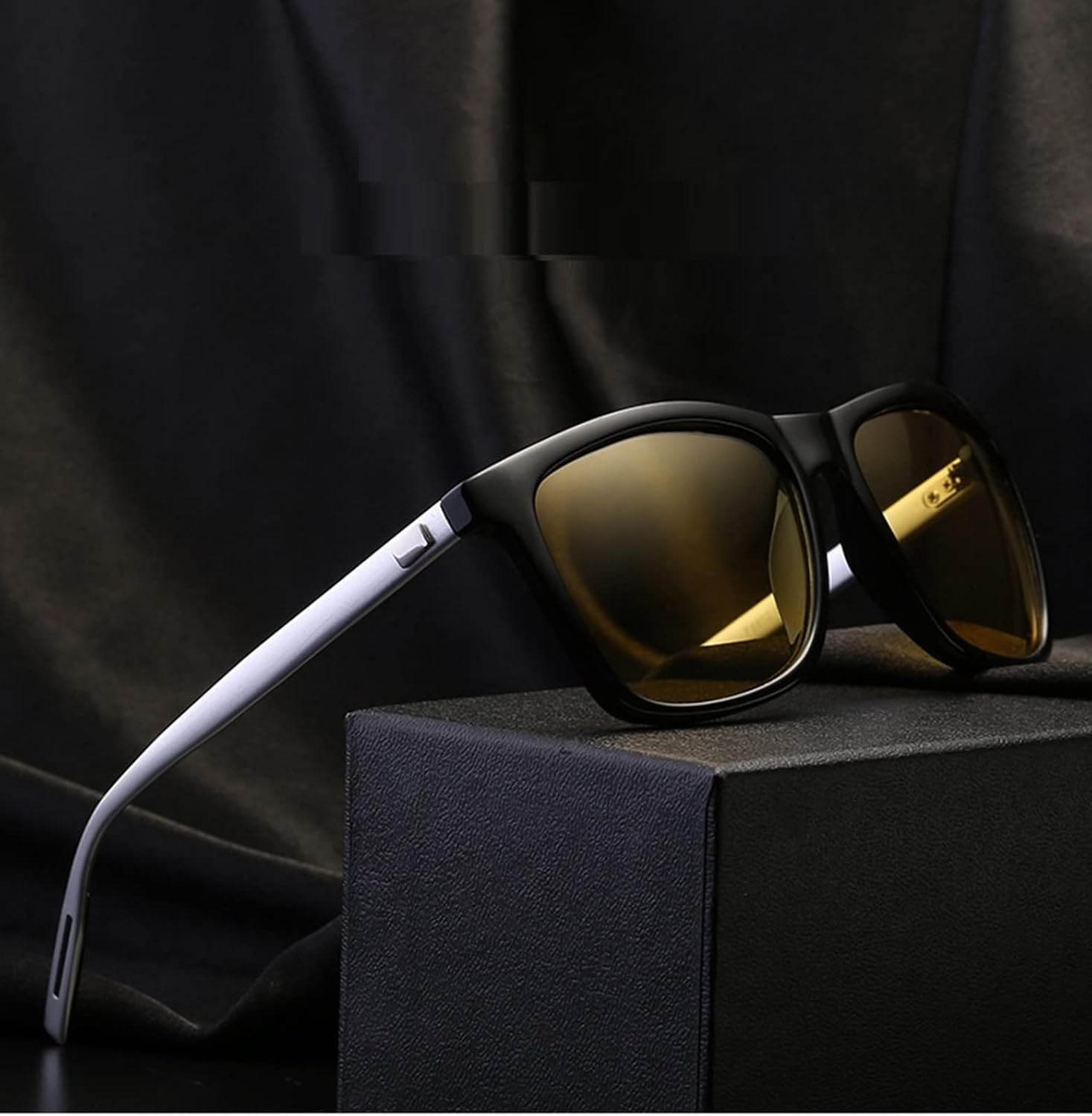 Gafas de visión nocturna para conducir, polarizadas antirreflejos, UV400, visión nocturna, gafas amarillas de seguridad para hombres y mujeres a la