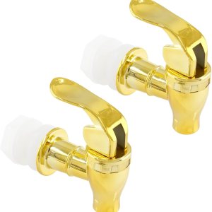 2 piezas de espiga para dispensador de bebidas, reemplazo de grifo de plástico estilo empuje, repuesto para dispensador de agua de bebida, dorado 2 piezas de espiga para dispensador de bebidas, reemplazo de grifo de plástico estilo empuje, repuesto para dispensador de agua de bebida, dorado