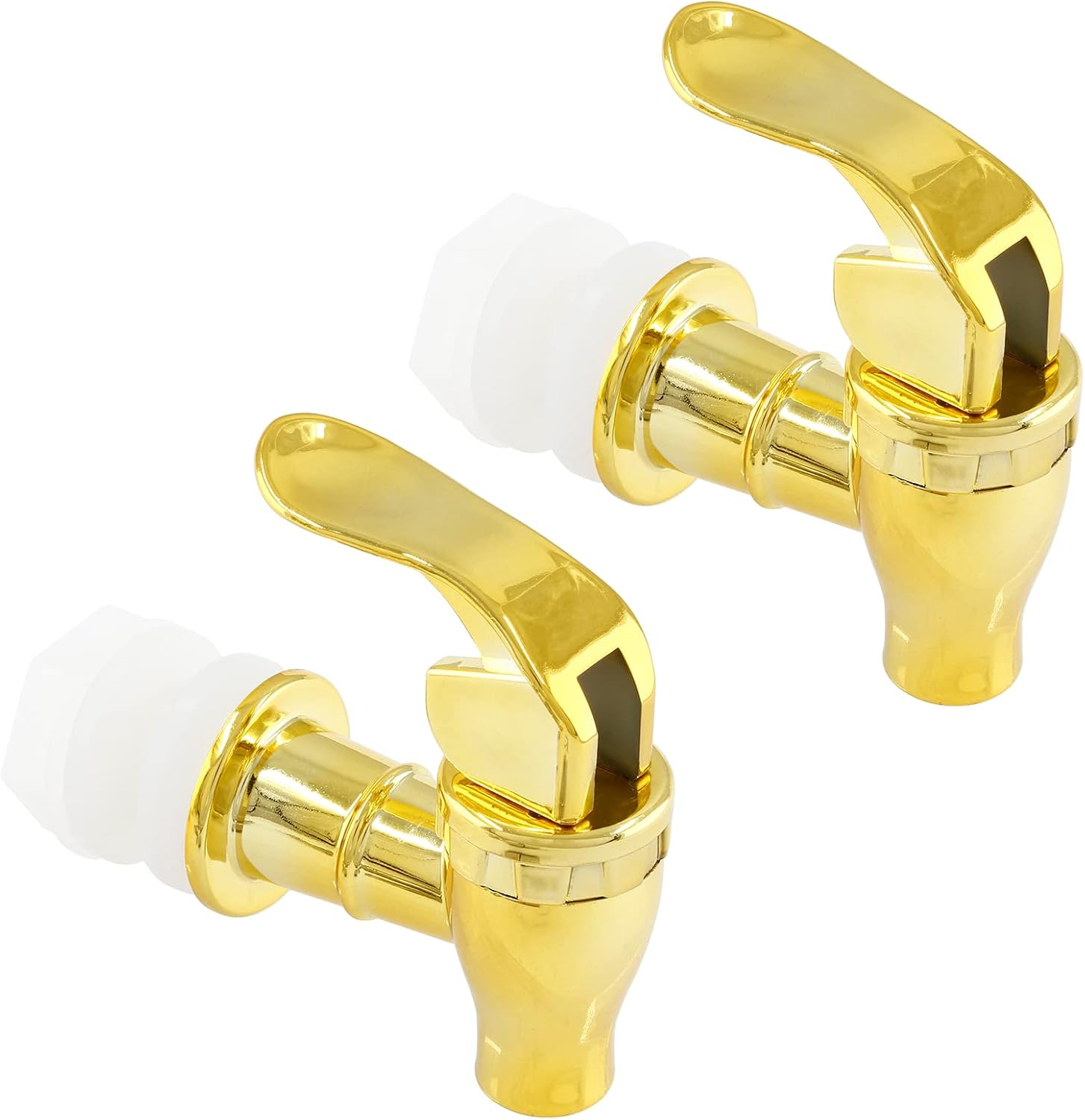 2 piezas de espiga para dispensador de bebidas, reemplazo de grifo de plástico estilo empuje, repuesto para dispensador de agua de bebida, dorado