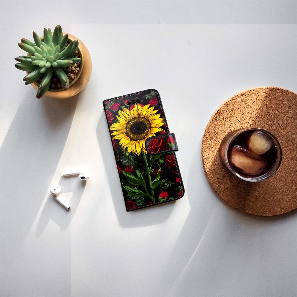 Shields Up Funda para Galaxy S22 Plus, desmontable, con tarjetero y correa para niñas y mujeres, cuero vegano funda floral para Samsung Galaxy S22
