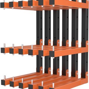 Estante de almacenamiento de madera, soporte de pared para madera, estantes de almacenamiento de madera resistente con sistema de 9 niveles, Estante de almacenamiento de madera, soporte de pared para madera, estantes de almacenamiento de madera resistente con sistema de 9 niveles,