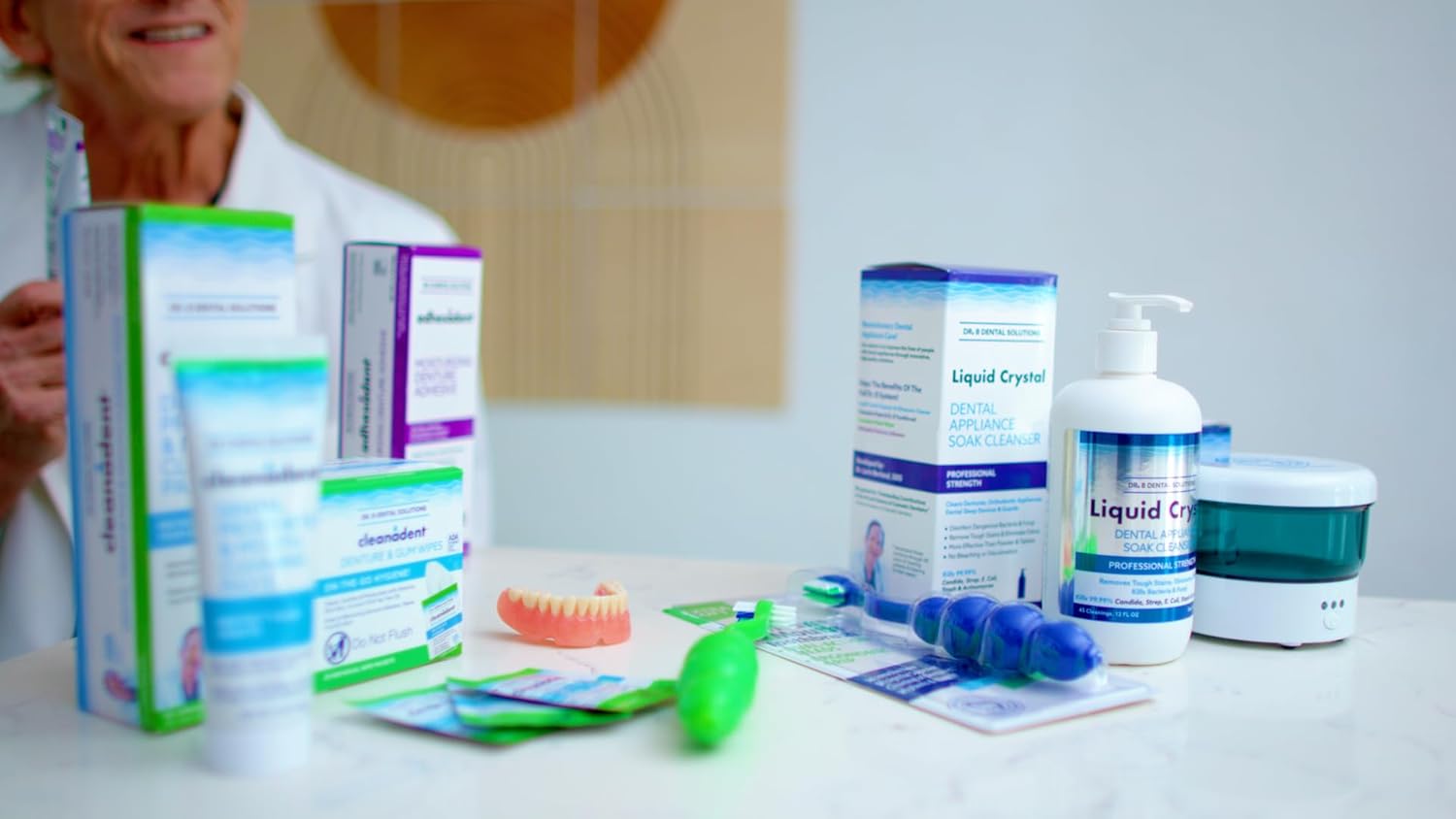 Dr. B Dental Solutions Kit completo para el cuidado de la dentadura diseñado por un dentista en un kit simple..