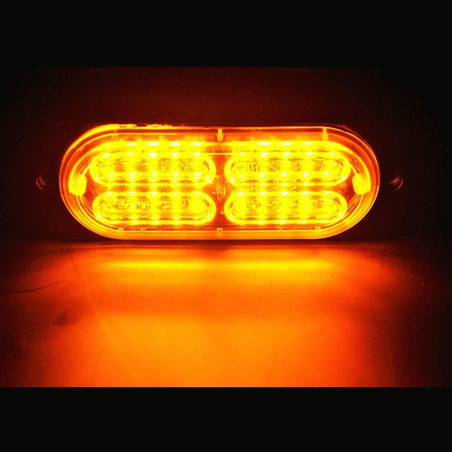 Barra de luz estroboscópica de ámbar resistente al agua con 32 intermitentes diferentes para coche, camión, SUV, furgoneta, 12  24 24 24 V y 20 LED,