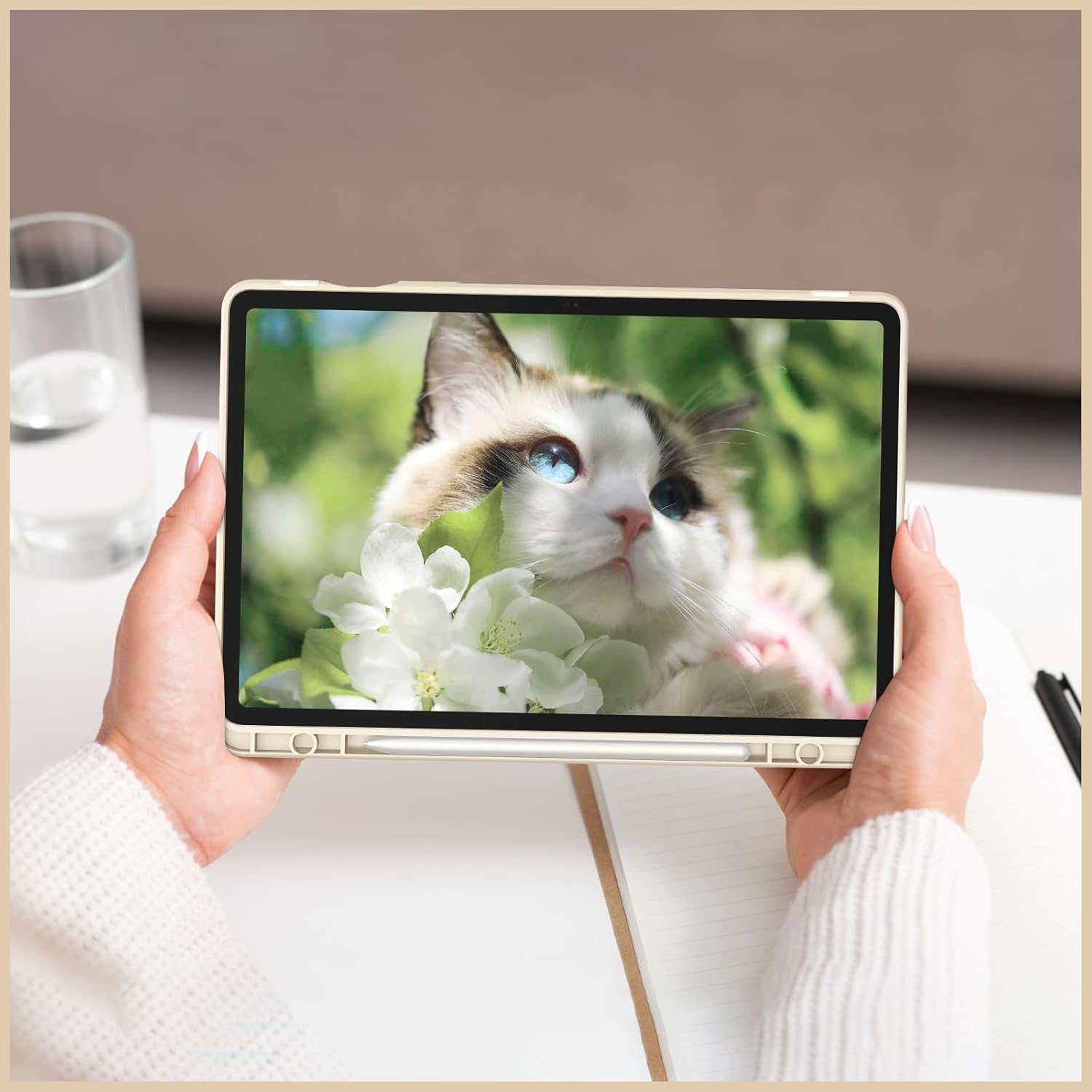 Fintie Funda híbrida delgada para Samsung Galaxy Tab S10 FE S9 FE 5G de 10.9 pulgadasTab S9 de 11 pulgadas con soporte para S Pen y a prueba de