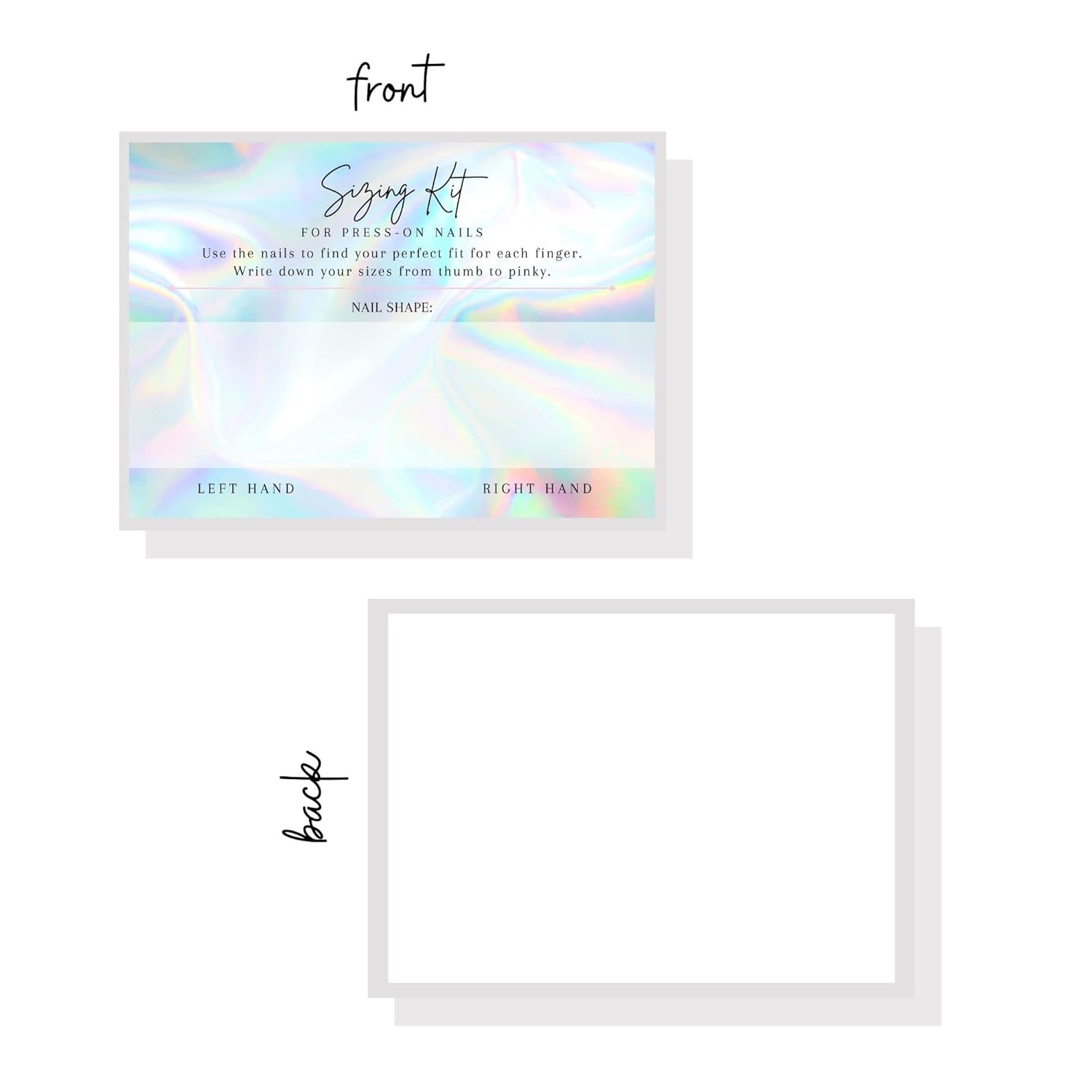 Tarjeta de tamaño de uñas a presión  Paquete de 30  Postal grande de 5 x 7 pulgadas  Suministros de uñas a presión  Para kit de uñas a presión  Guía