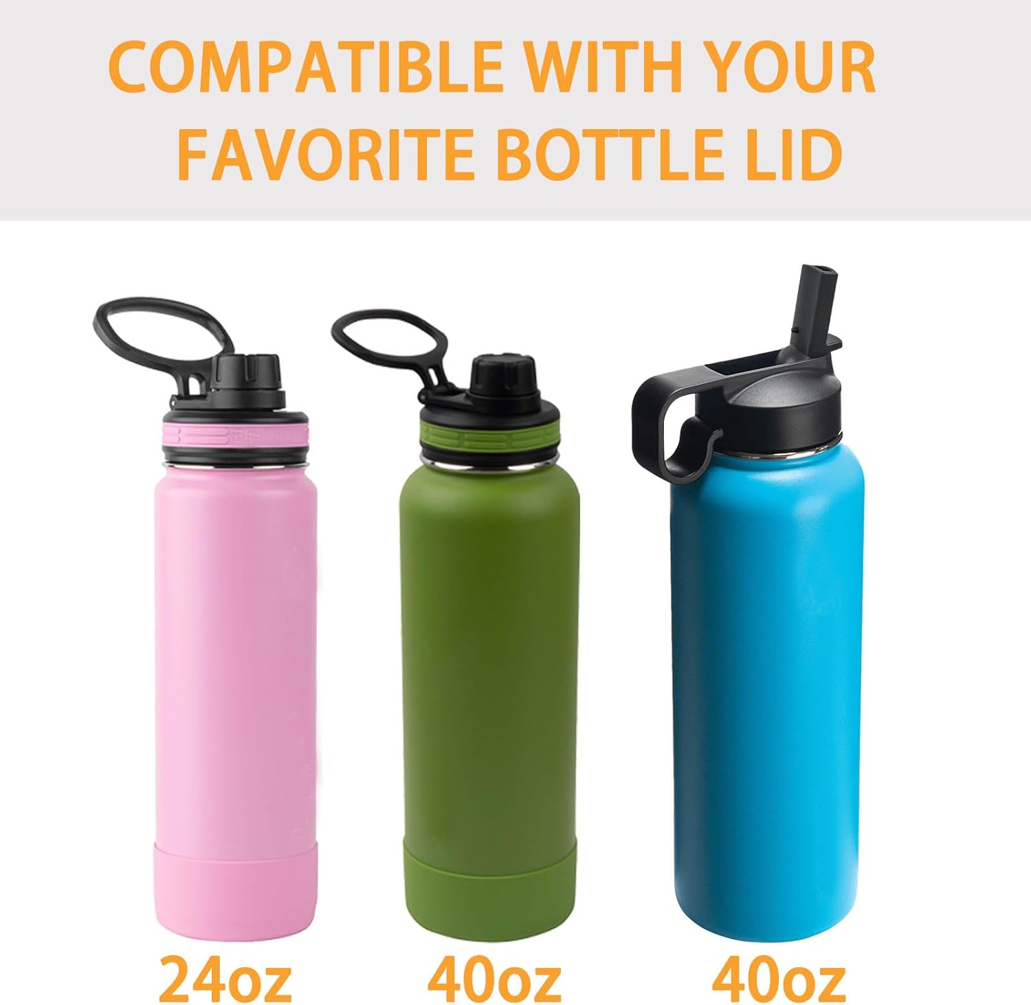 Thermoflask – Junta de botella de agua de repuesto para tapa de botella de agua aislada de acero inoxidable de 24 oz40 onzas, 3 juegos de juntas de
