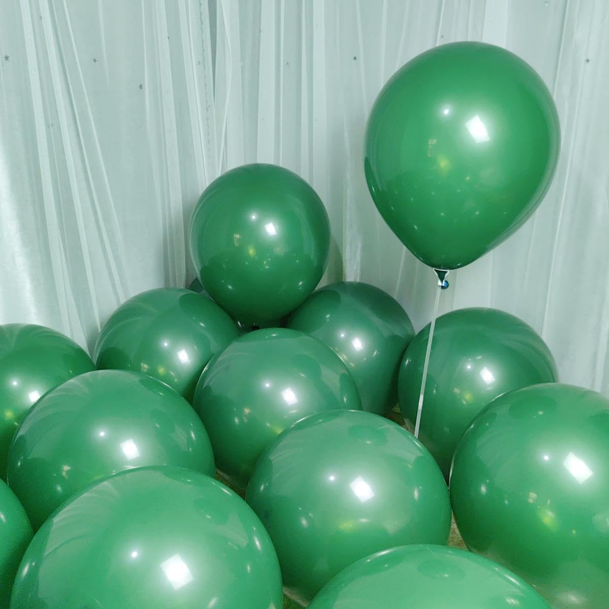 Paquete de 90 globos verdes de látex verde oscuro de 18 pulgadas para decoraciones de fiestas y eventos ZWZLIULIAN