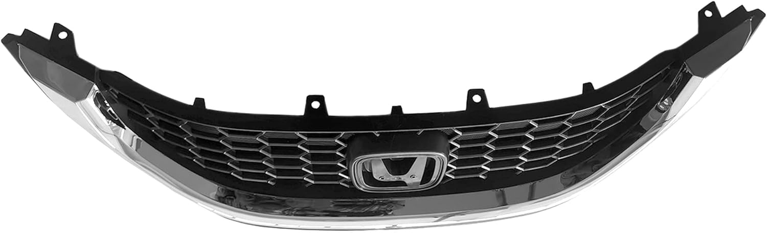 Para 2013 2014 2015 Honda Civic Sedan Parachoques Delantero Superior Parrilla WChrome Trim Parachoques Asamblea HO1200216