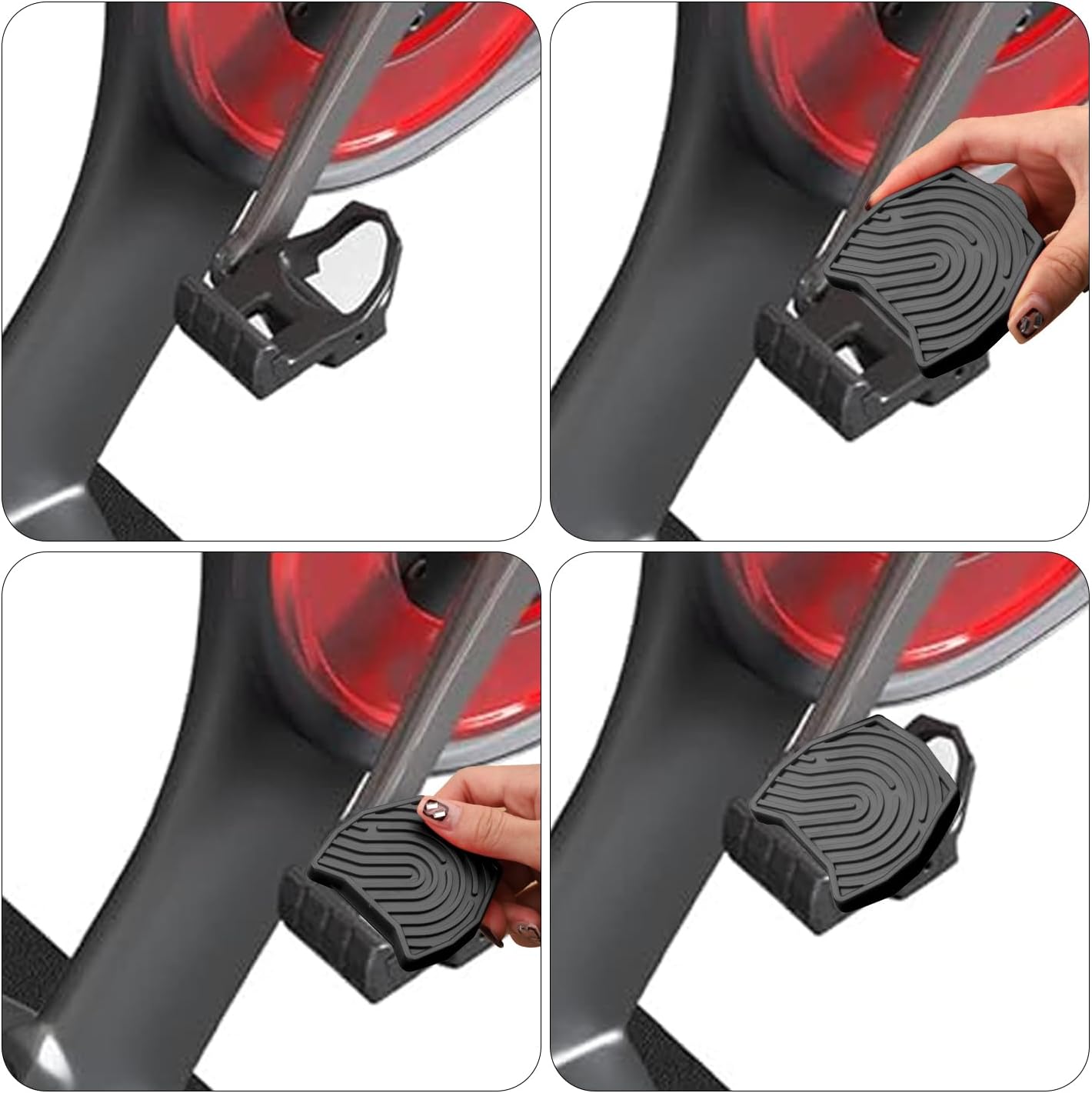 Convertidor de pedal de 2 piezas, convertidores de pedal de bicicleta, convertidores de pedal sin clipless convertidores de pedal compatibles con