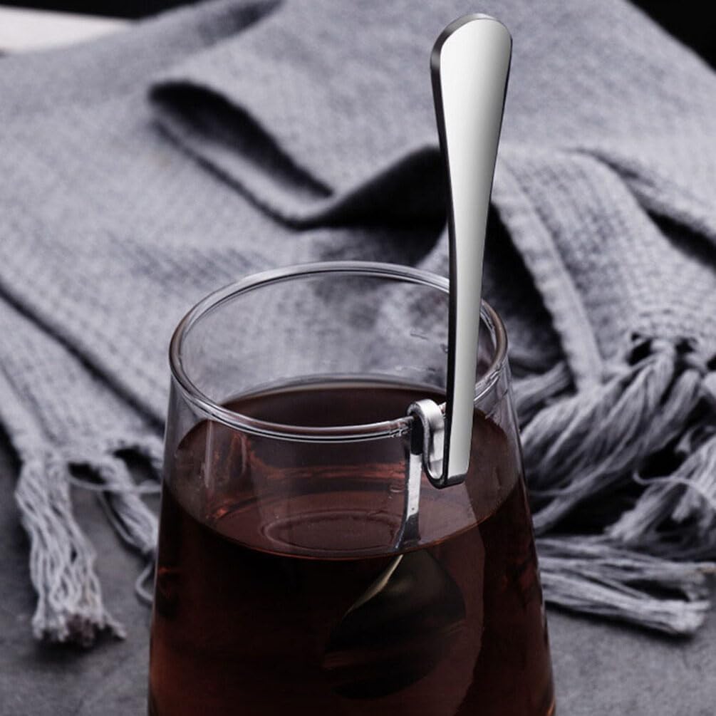 OSALADI 4 cucharas de café expreso de acero inoxidable mermelada de miel cuchara de café cuchara mezcladora de leche cucharadita taza colgante