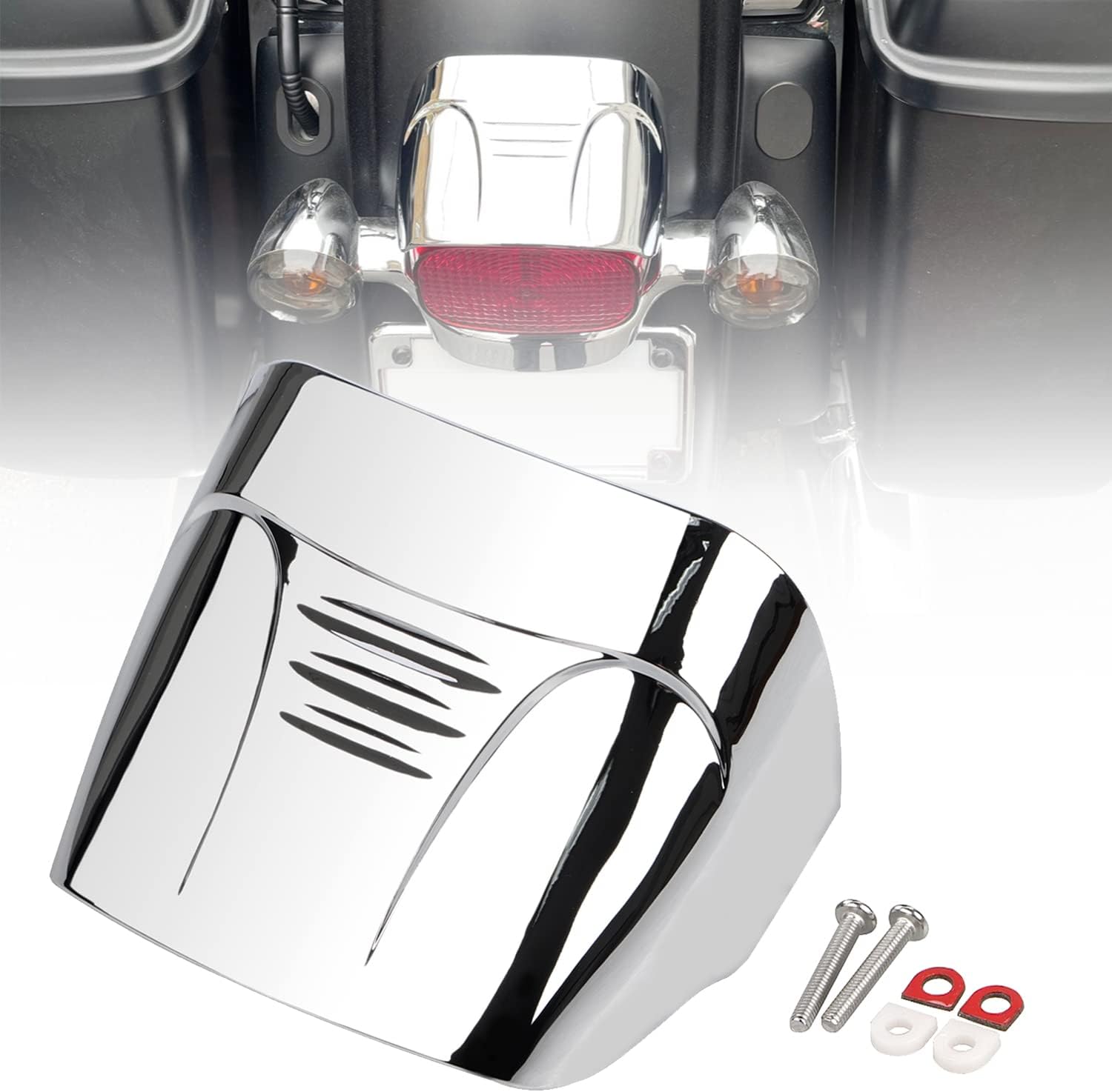 2 fundas para luz trasera de motocicleta sin ranuras, compatibles con Tri Glide Ultra Classic FLHTCUTG 2009-2022 y Street Glide Trike FLHXXX