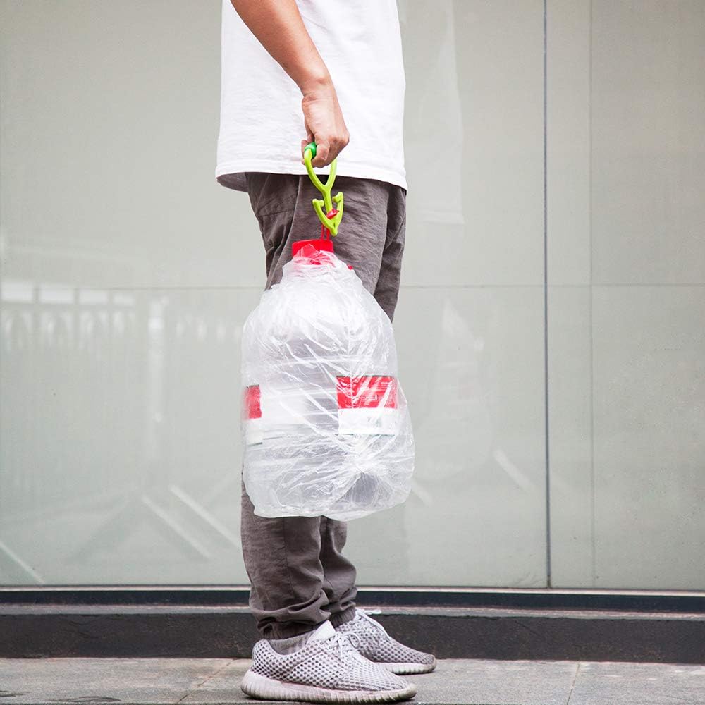 Pankia – Bolsa de comestibles con asa para bolsa de compras, cada asa soporta hasta 80 libras, colgador con mango de agarre suave, paquete de 2