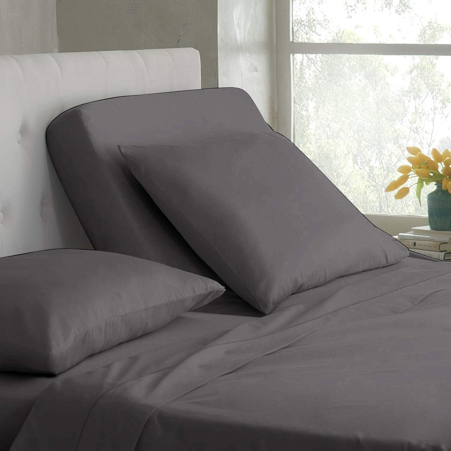 Xtream Fabric Juego de sábanas Flex de cabeza dividida para cama ajustable, media división de 4 piezas de algodón de 800 hilos – California King28