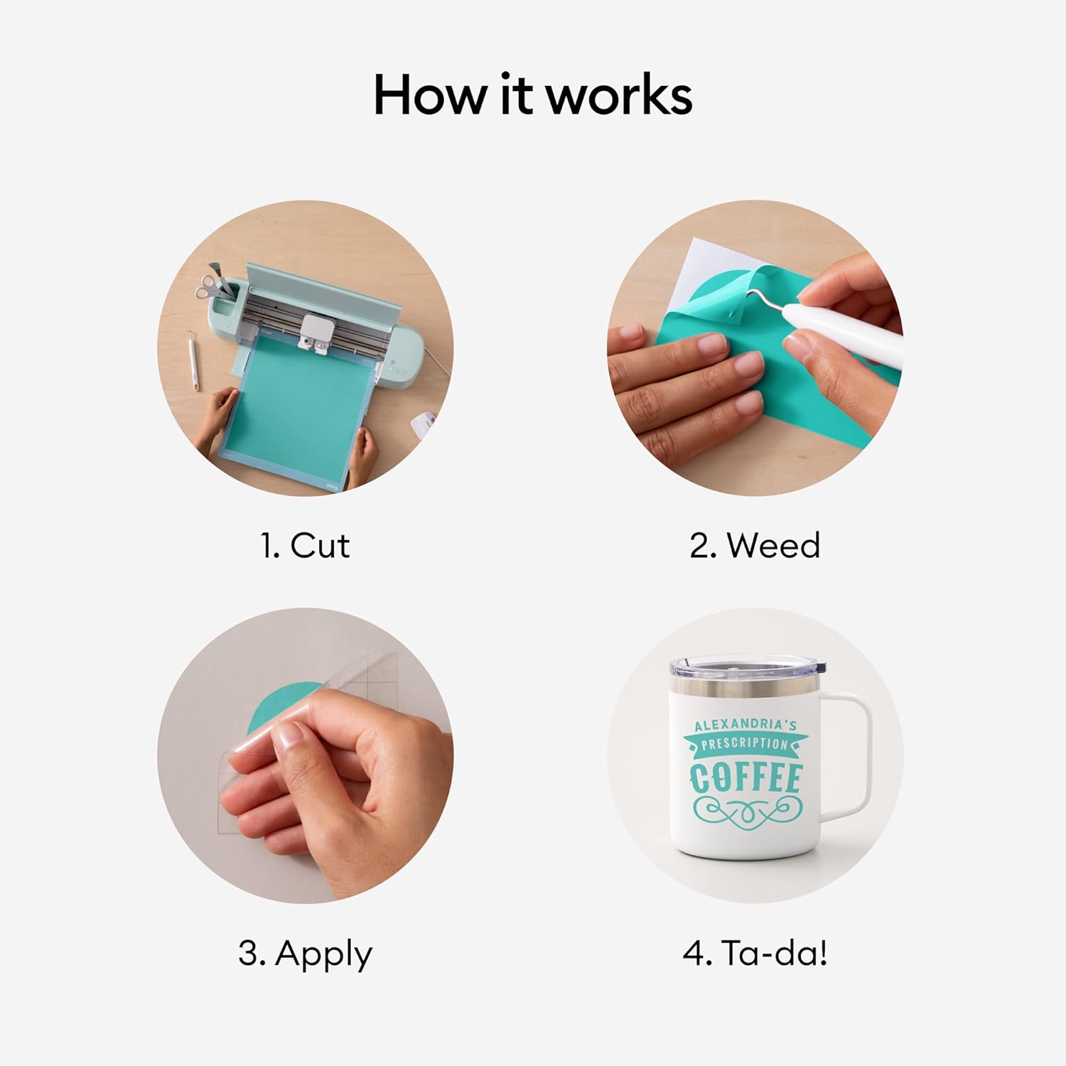 Cricut – Vinilo permanente de alta calidad, color azul, rollo adhesivo de 12x 48pulgadas para calcomanías