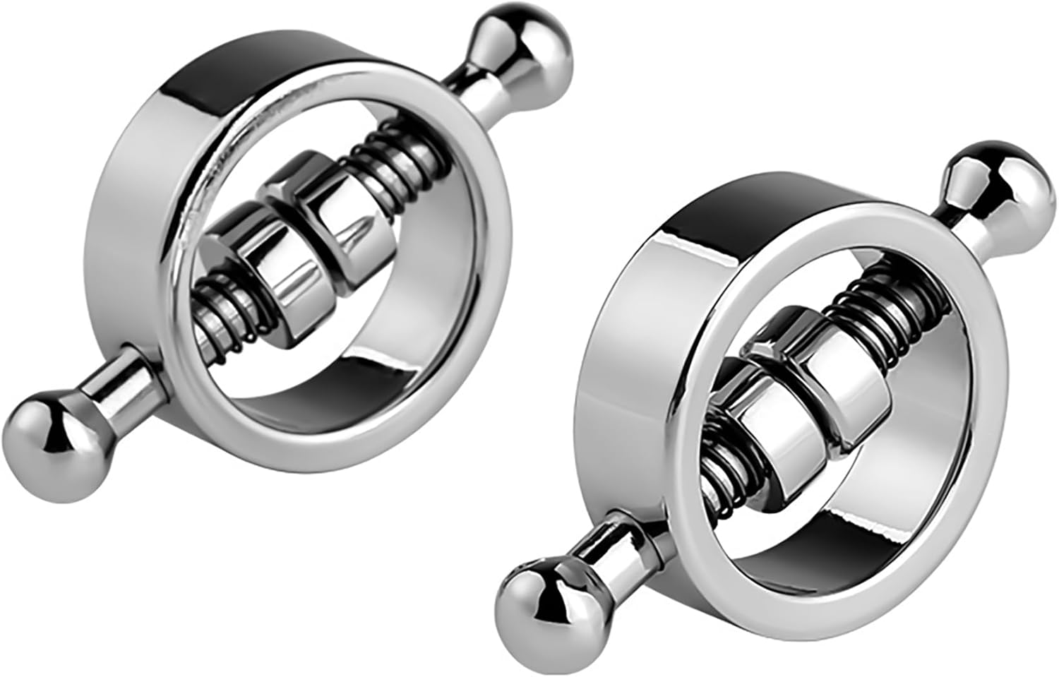 Abrazaderas para pezones, pinzas para el cuerpo, resortes de acero inoxidable, juguetes para pezones, joyería corporal sin perforaciones para