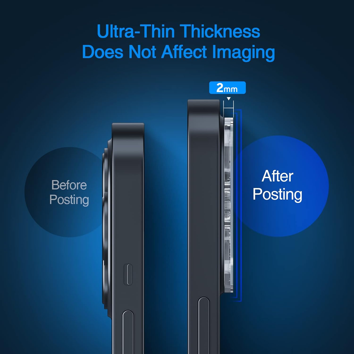 ORIbox Protector de pantalla de vidrio templado antiarañazos para iPhone 13 Pro Max, 2 paquetes de protectores de pantalla de vidrio templado