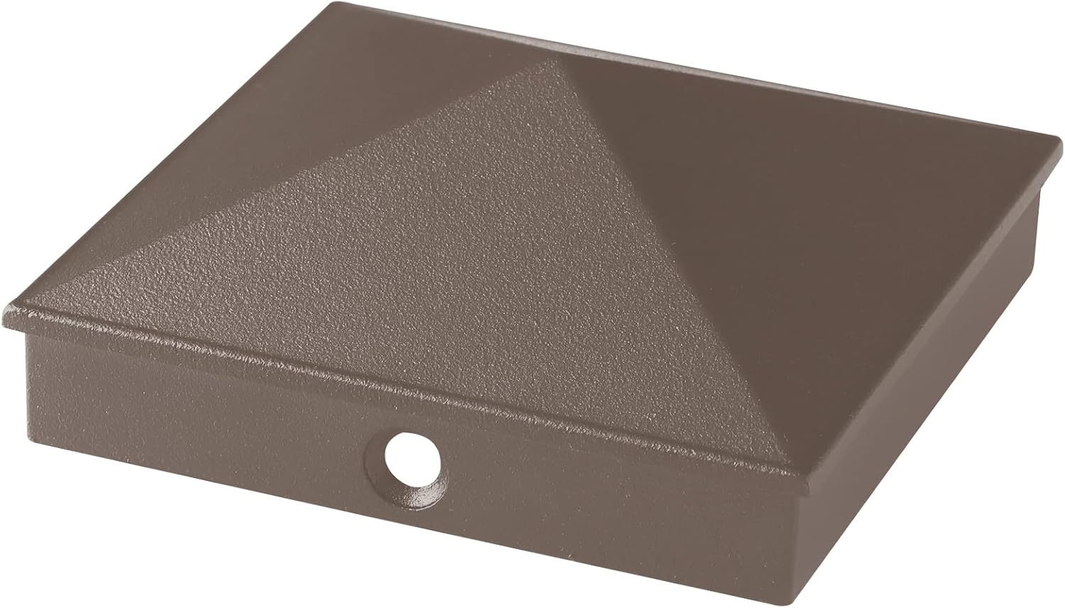 4 tapas de poste de pirámide de aluminio, tapas de poste de valla para poste de madera real de 3.5 x 3.5 pulgadas (4 x 4 pulgadas nominal), tapas de