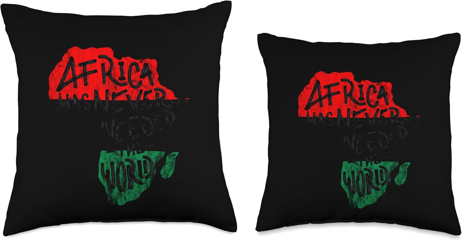 Pan African UNIA Flag Never Needed The World Black History Throw Pillow, 18×18, Multicolor