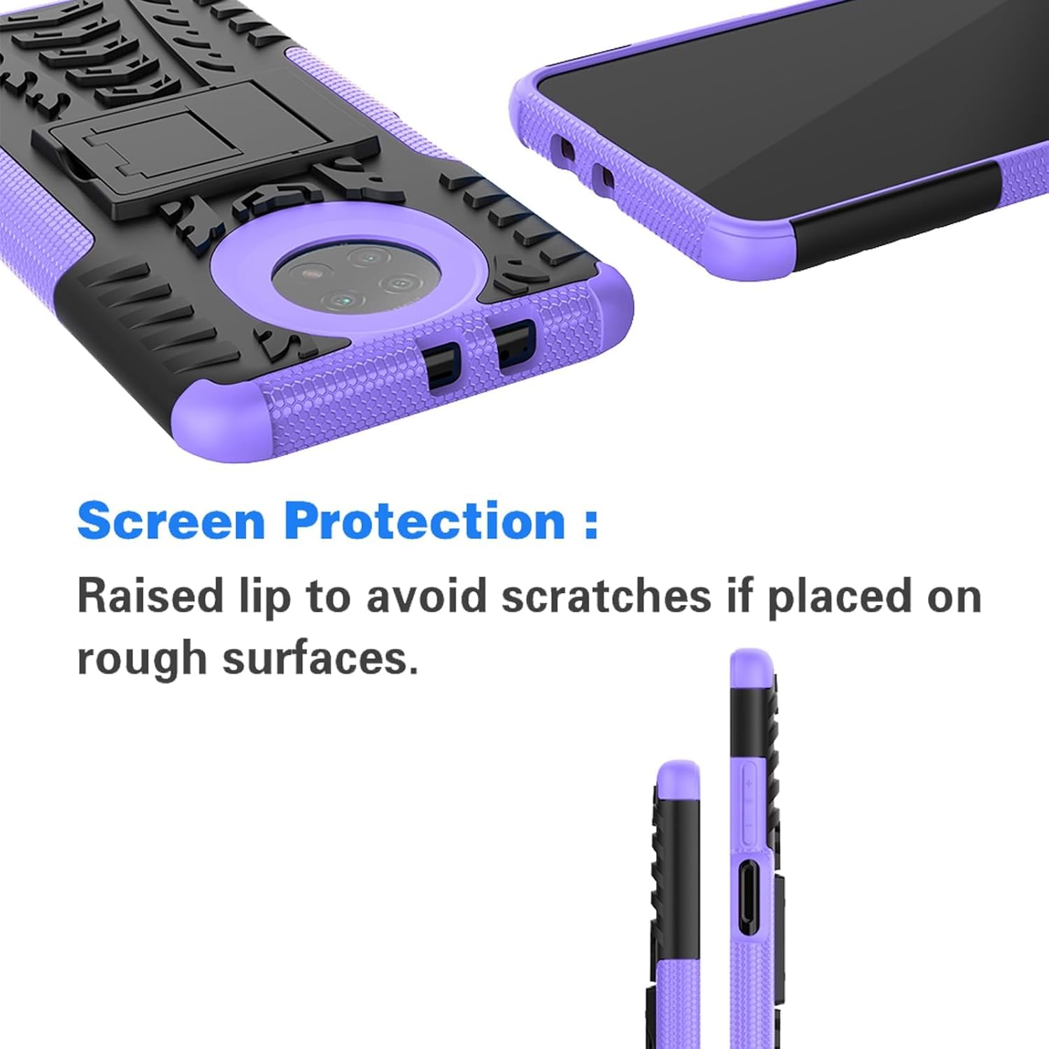Asuwish Funda de teléfono para Xiaomi Redmi Note 9T9 5G con protector de pantalla de vidrio templado y soporte delgado híbrido resistente resistente