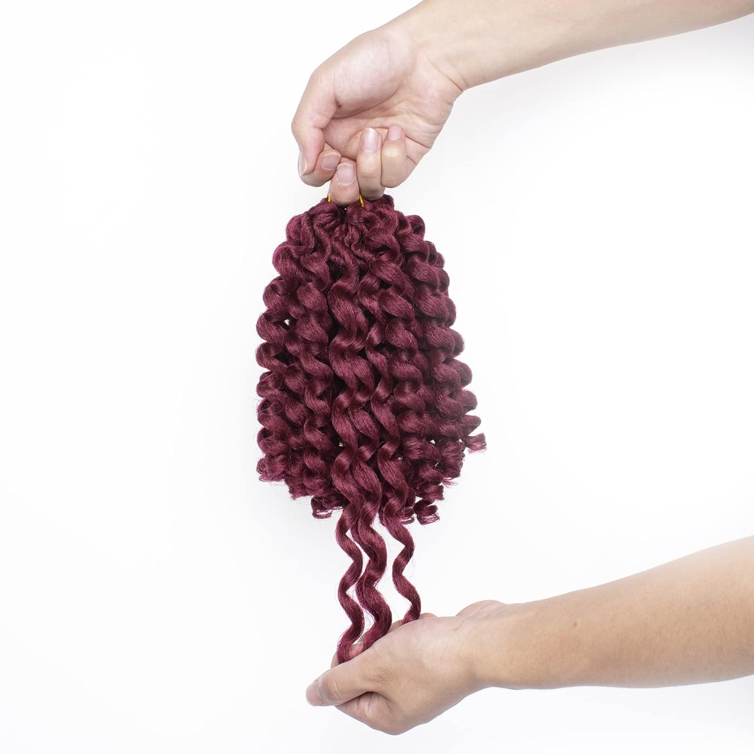 Leeven Pelo corto de 8 pulgadas de Jamaica Bounce Wand Curl Crochet Hair Senegalese Twist sintético trenzado de pelo Ombre rosa Jumpy Wand Rizado