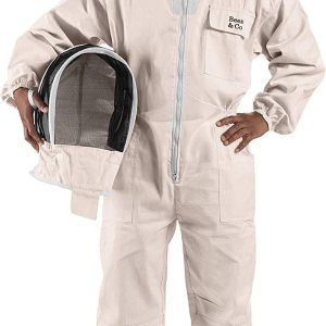 Bees & Co Traje de apicultor de algodón natural U74 con velo de esgrima Bees & Co Traje de apicultor de algodón natural U74 con velo de esgrima