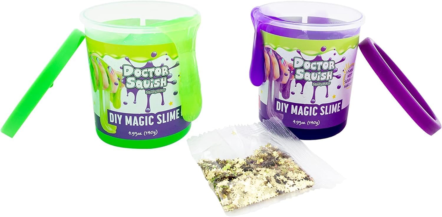 Juego de slime mágico de bricolaje, verde y morado, 1 unidad (paquete de 1)