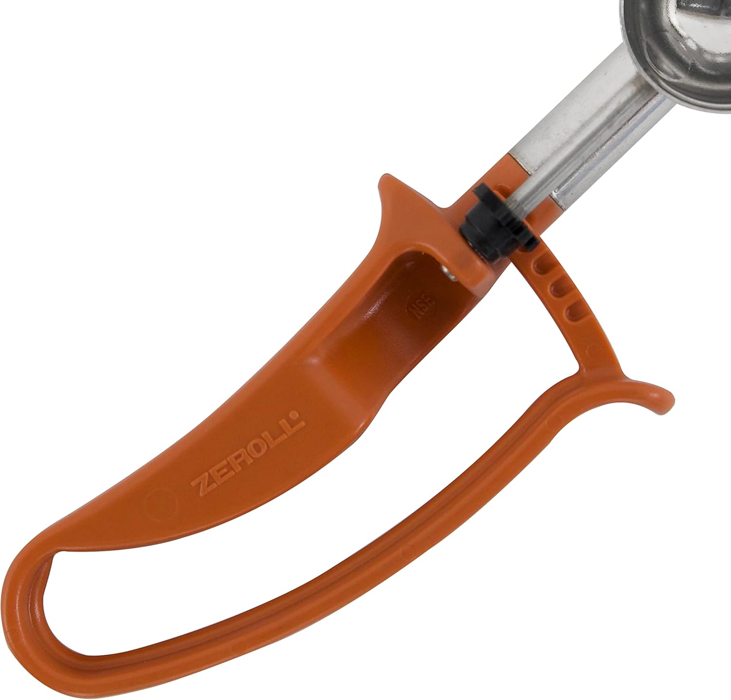 Zeroll Cuchara universal EZ Disher de longitud estándar 2050 para control de porciones de alimentos, apta para lavavajillas, tamaño 50, marrón, 1 12