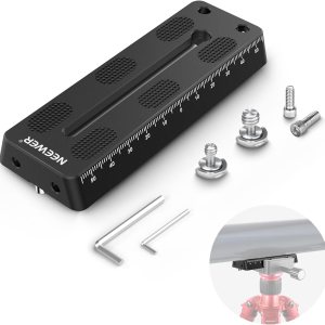 NEEWER 4.72″120mm Rail Bar Vixen Style Dovetail Plate, Metal Montaje Placa Sillín con 14″ 38″ D Anillo Tornillo para Telescopio Montaje Adaptador NEEWER 4.72″120mm Rail Bar Vixen Style Dovetail Plate, Metal Montaje Placa Sillín con 14″ 38″ D Anillo Tornillo para Telescopio Montaje Adaptador