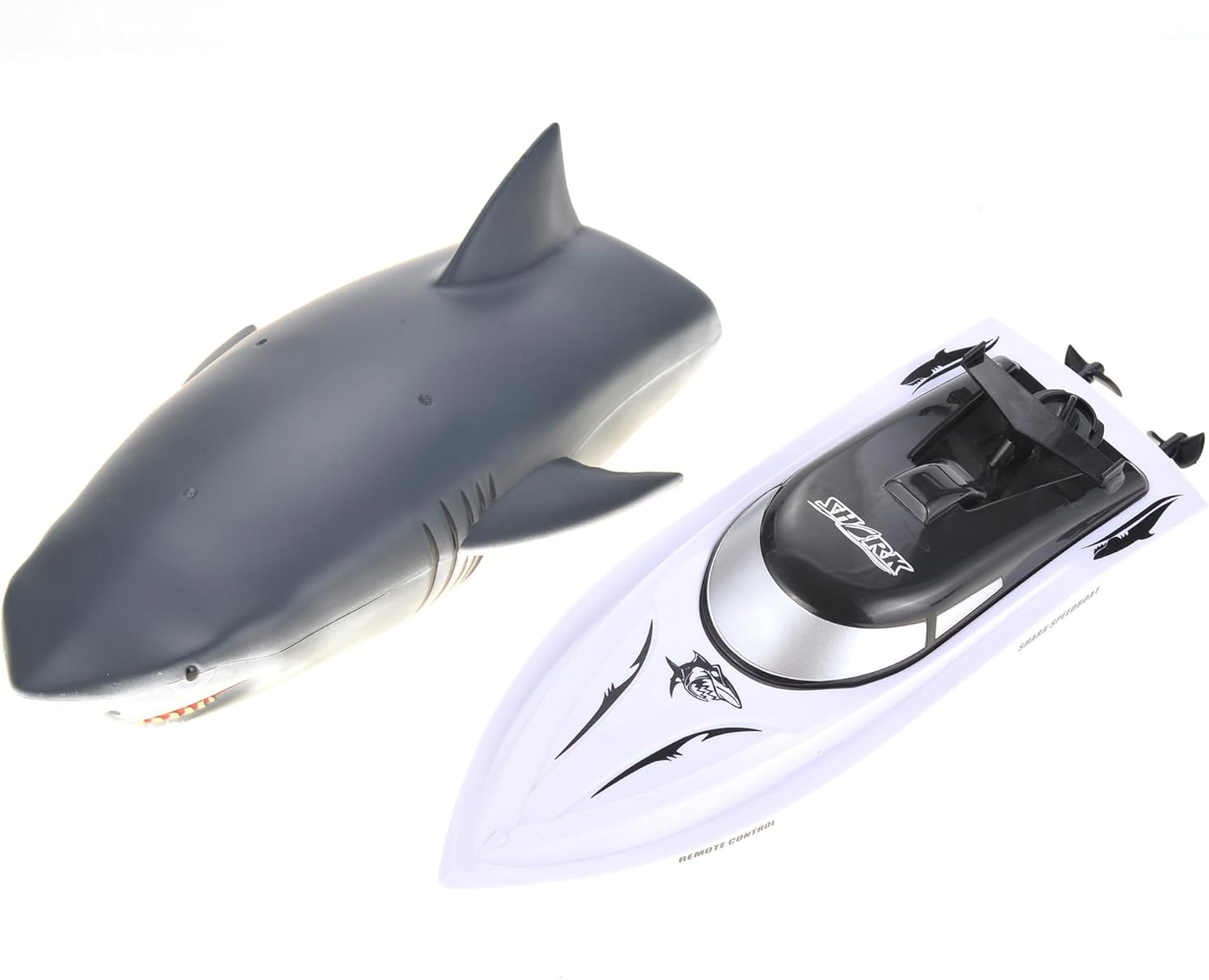 PowerTRC Barco de velocidad de tiburón con control remoto de 2.4 GHz para piscinas y lagos  Viene con batería recargable