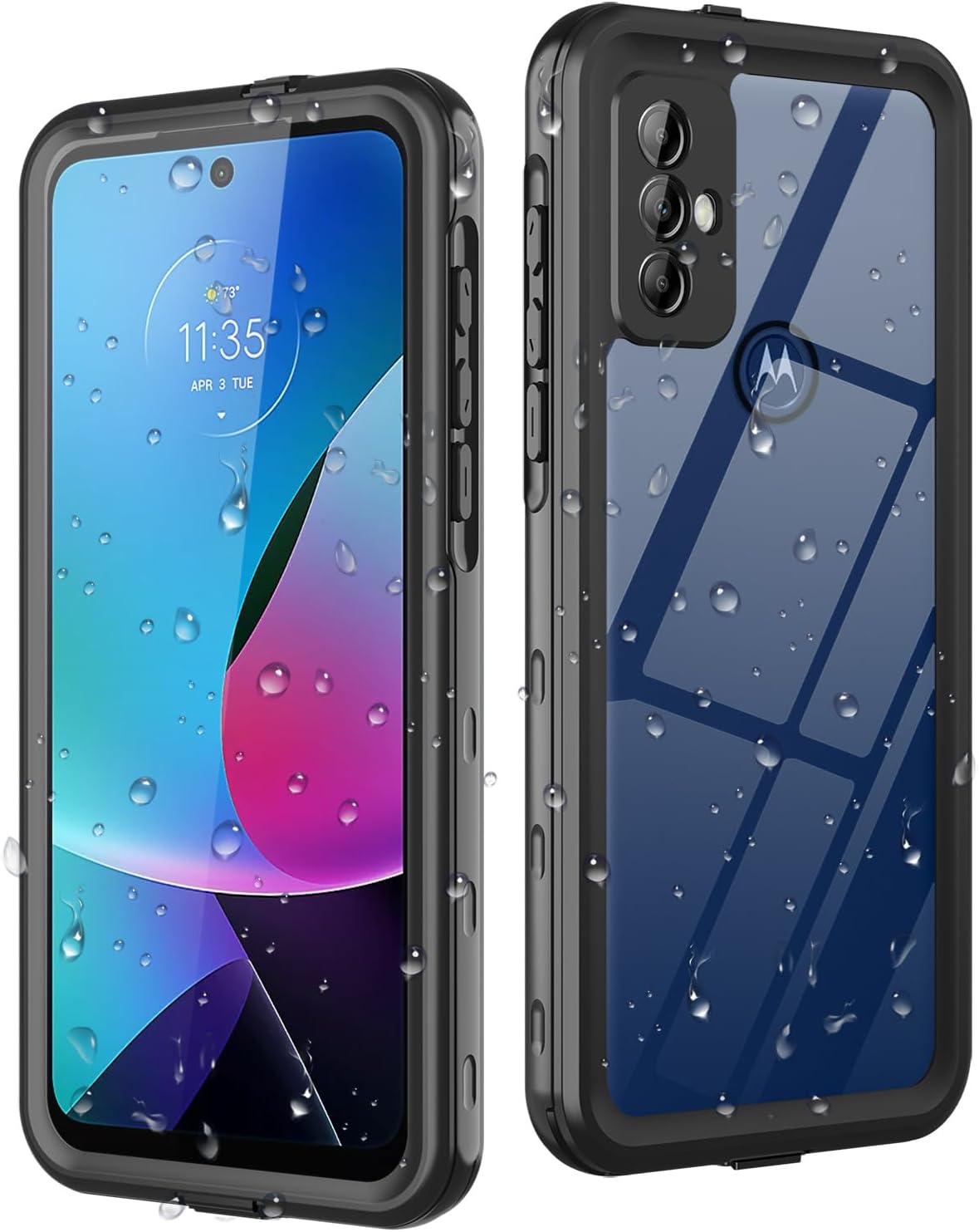 Funda impermeable para Motorola Moto G Play 2023 con protector de pantalla integrado, cuerpo completo bajo el agua, a prueba de polvo, a prueba de