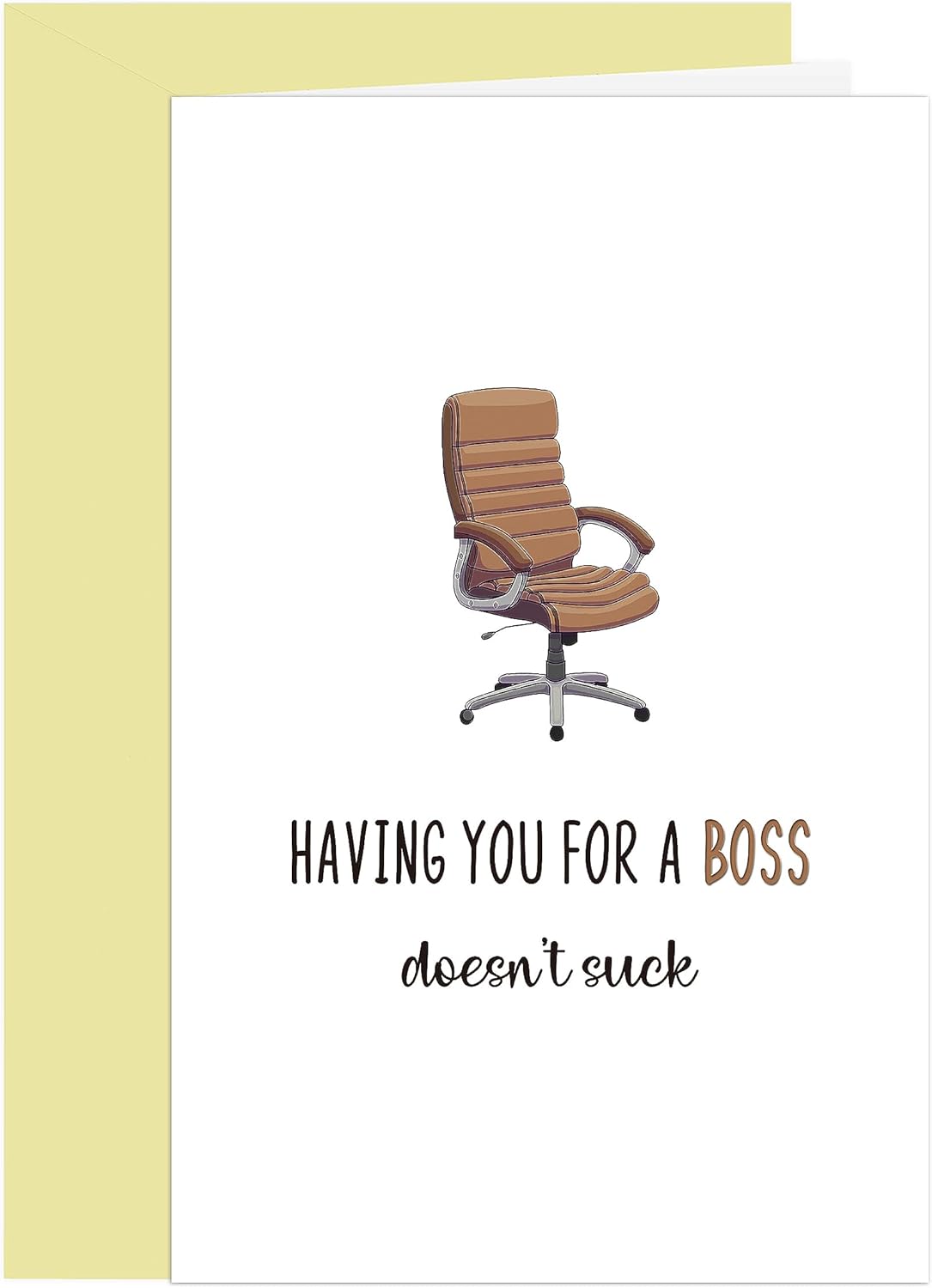 Tarjeta divertida para jefe, tarjeta del día del jefe de broma, tarjeta de agradecimiento del líder del jefe del humor, tarjeta divertida del día
