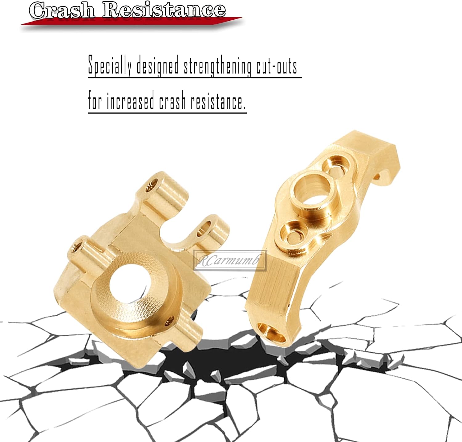 Rcarmumb RC Upgrades – Piezas para 118 TRX4M, bloques de dirección de latón para nudillos y ruedas, cubos C para 118 TRX4M RC Crawler, latón