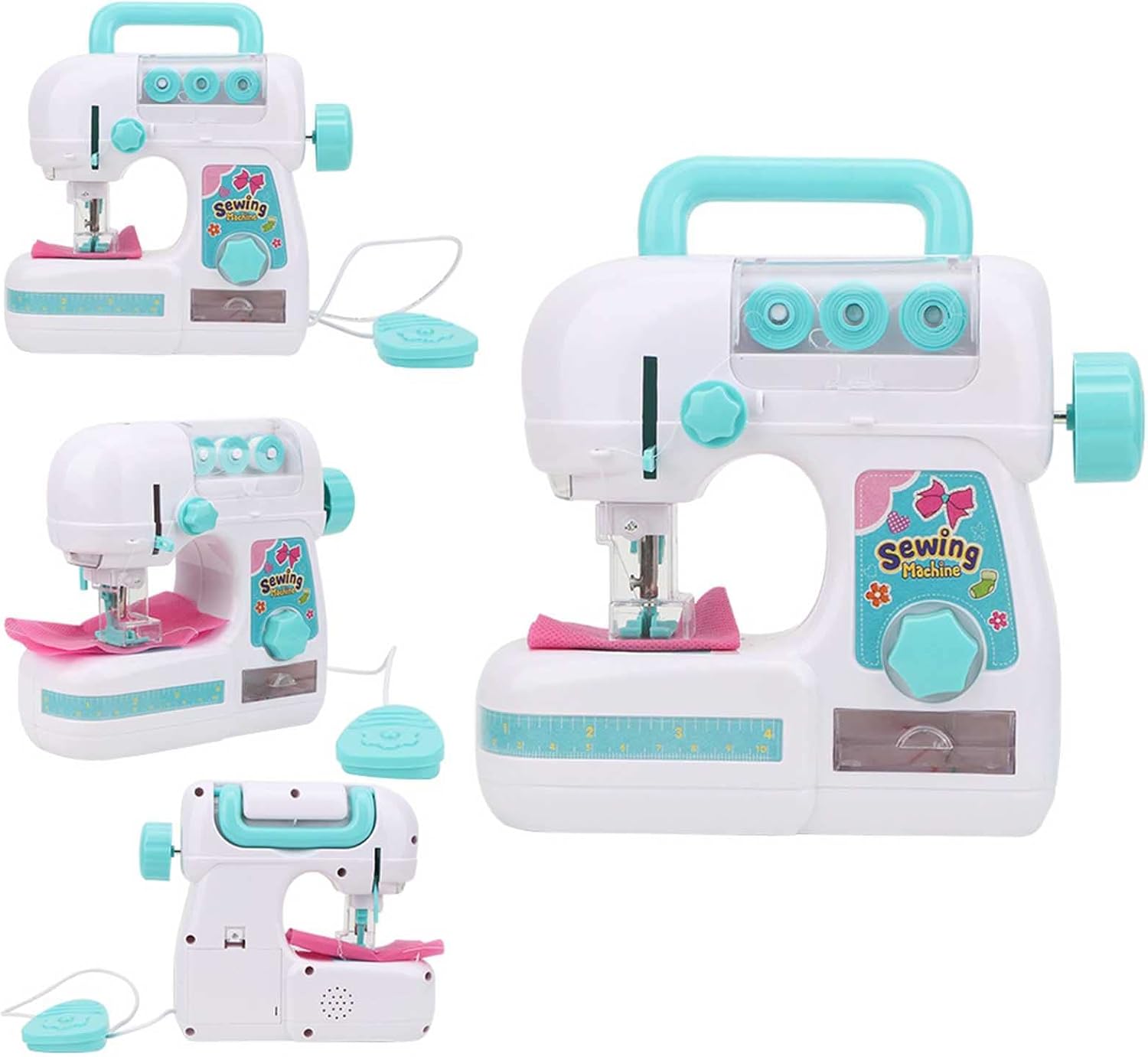 Bnineteenteam Mini máquina de coser, máquina de coser niños juguete para niñas niños