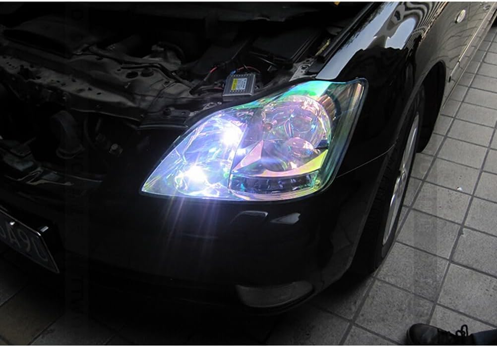 VICASKY Calcomanías de vinilo para faros delanteros de automóvil, envoltura de automóvil, calcomanías de bricolaje para luz antiniebla, película de