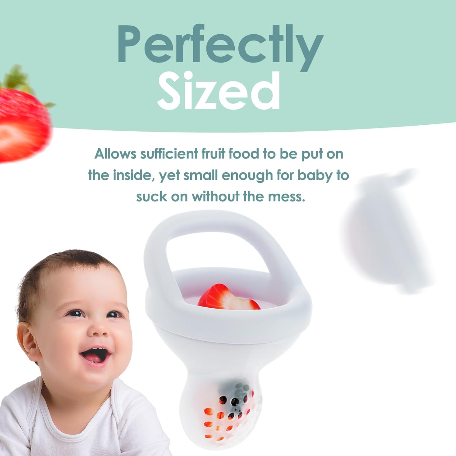 Nümi – Comedero para chupones para bebé, herramienta de dentición segura y conveniente para dispensar alimentos, mordedera de silicona sin BPA con