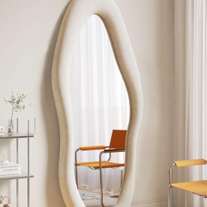 ITSRG Espejo de longitud completa, espejo de suelo con soporte, espejo montado en la pared, espejo de pie de longitud completa, espejo irregular, ITSRG Espejo de longitud completa, espejo de suelo con soporte, espejo montado en la pared, espejo de pie de longitud completa, espejo irregular,