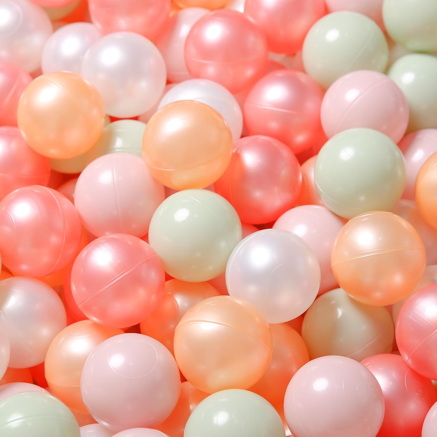 TRENDPLAY Bolas de plástico para hoyo de pelotas, 100 unidades, bolas de juguete para niños, bolas de juguete para fiestas de cumpleaños, juegos,