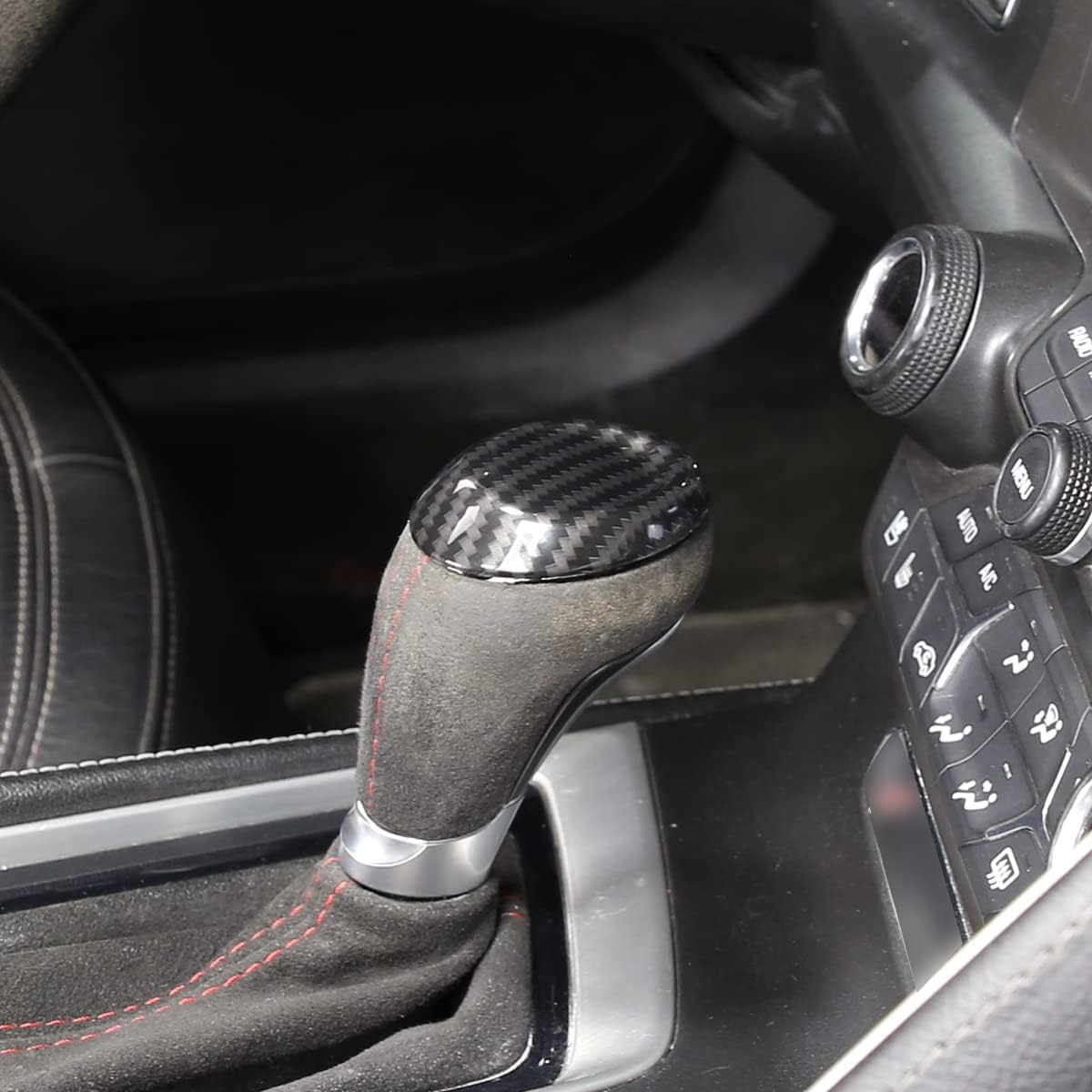 Accesorios interiores para Chevrolet Corvette C7 2014-2019, accesorios de ajuste de cubierta de la cabeza de la palanca de cambios, accesorios