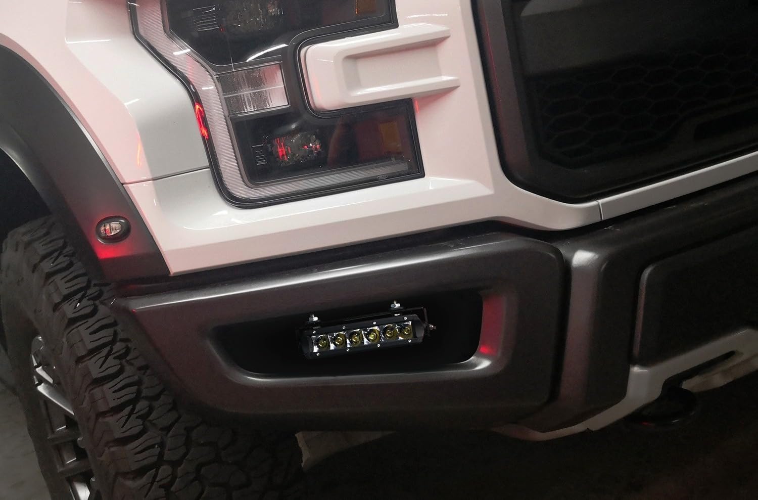 iJDMTOY Kit de barra de luz antiniebla LED SR de 30 W compatible con Ford Raptor 2017-2020, incluye barras de luz LED de una fila de alta potencia