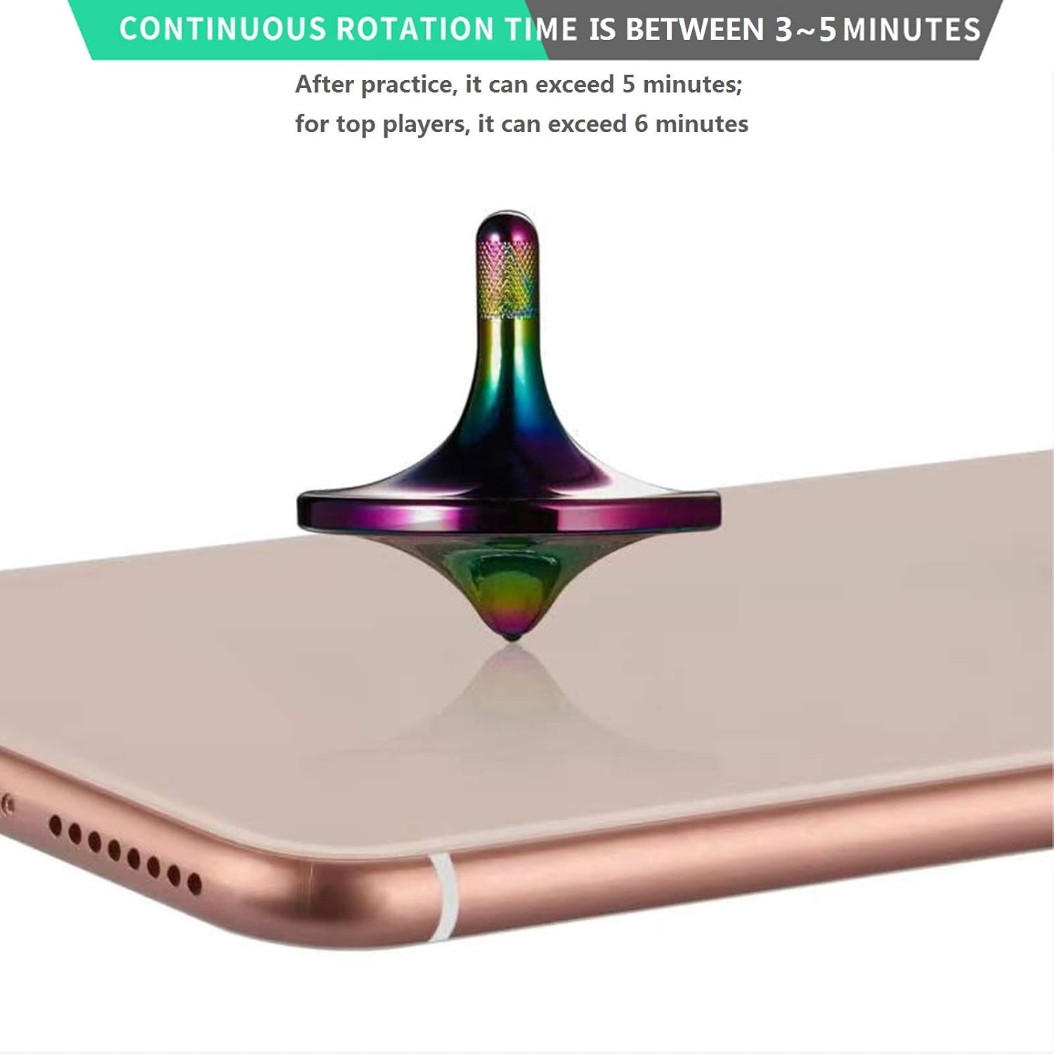 Parte superior giratoria de acero inoxidable, exquisito equilibrio perfecto bien hecho de metal para escritorio EDC pequeño juguete para la